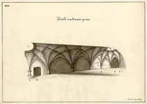 135068 Gezicht in de verdieping van het noordwestelijke bastion van kasteel Vredenburg te Utrecht.